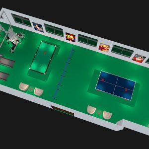 100平方米事業單位健身房