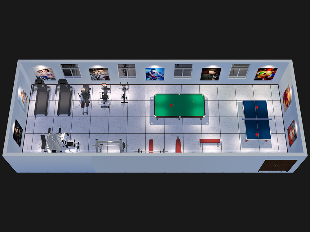 100㎡企業事業單位健身房配置方案